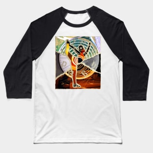 TIME WARP Yoga Collage Design Baseball T-Shirt